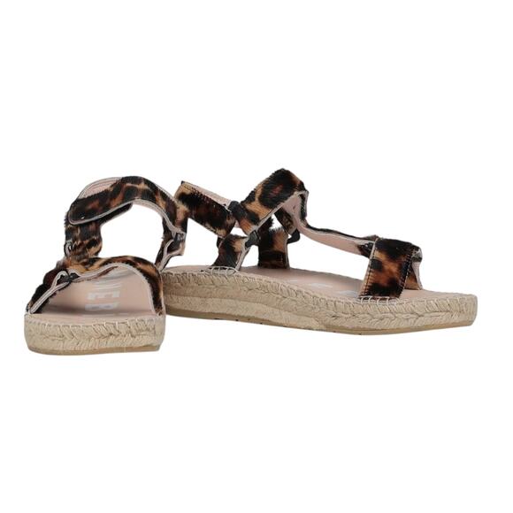 Manebi Women's Brown Leopard Espadrille Sandal Shoe Sz US 9 / EU 40 MSRP $185 - Picture 1 of 9